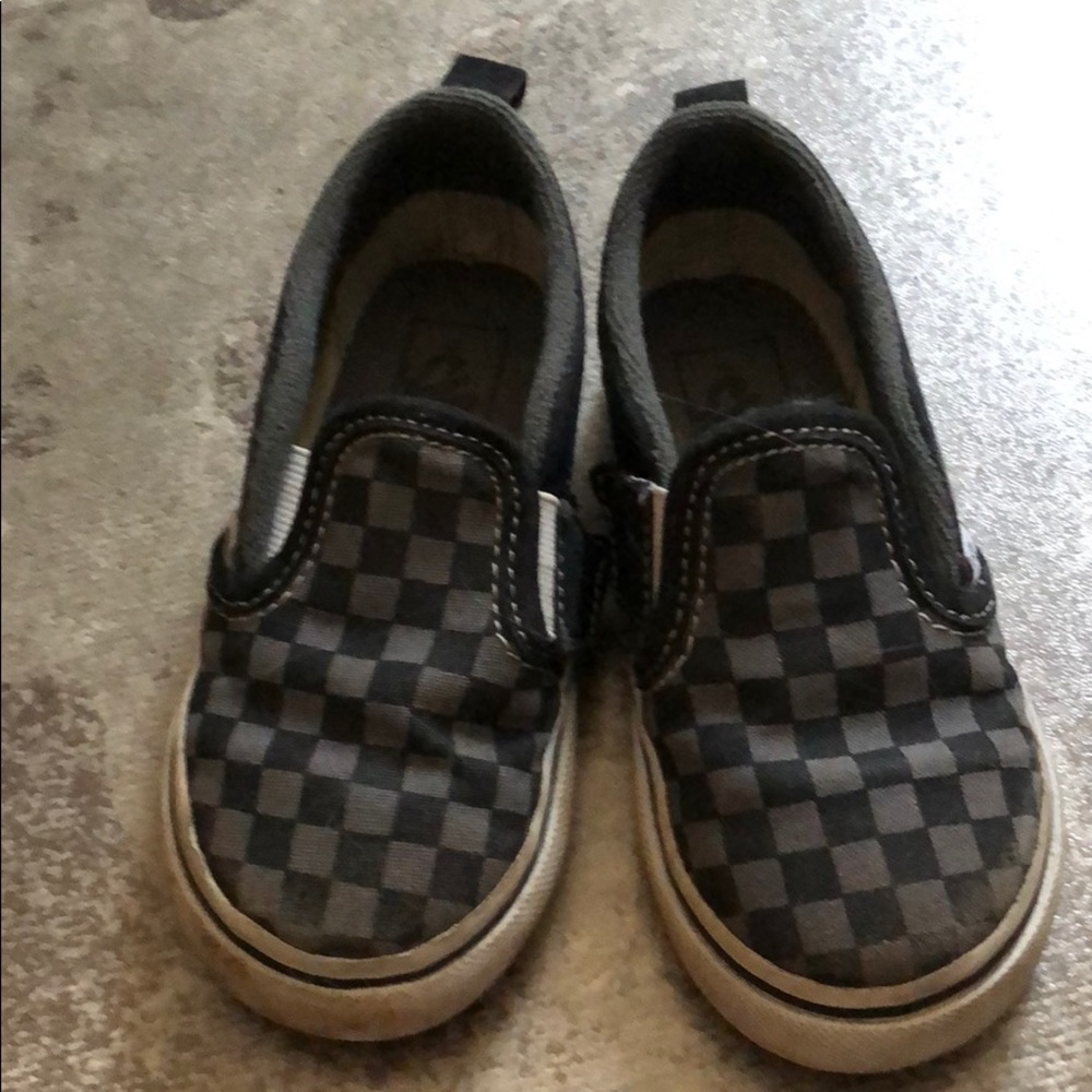 Grey checkerboard vans